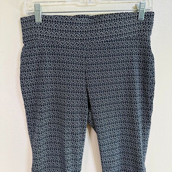 Christopher & Banks Signature Slimming Stretch Pants Dark Blue Polka Dot, Size 6 - Picture 2 of 5
